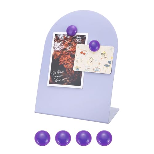 PATIKIL Magnetic Bulletin Board Purple W/ 4 Purple Magnets 1Pcs - color: Purple/Purple