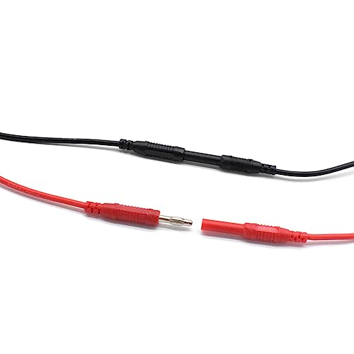 2Pcs Multimeter Test Lead Extension Male to Female Connector 4mm Banana Plug to Jack Heavy Duty 14AWG Silicone Wires Meter Leads Probes 3 Feet - size: Male to Female, style: 2Pcs-Length of 3 Feet