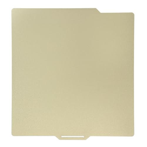 MECCANIXITY PEI Build Plate 257x257mm, Double Side Gold Textured PEI Sheet Spring Steel Build Plate for Bambu Lab P1P/P1S /X1/X1C/A1 3D Printer - size: 257x257mm, style: Double Side Gold PEI