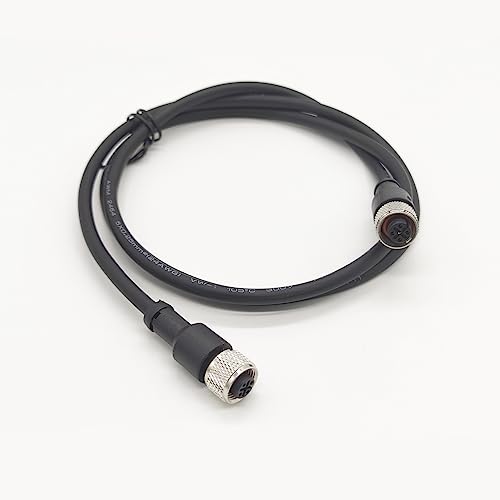 1.64ft M12 5 Pins Female to Female Connector Cable, A Code Straight Molding Cable Double Female Aviation Sensor Electrical PVC Wire 125V 4A AC/DC Industrial Molded Wire AWG22 (0.5Meter) - size: 1.64ft
