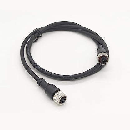 1.64ft M12 5 Pins Female to Female Connector Cable, A Code Straight Molding Cable Double Female Aviation Sensor Electrical PVC Wire 125V 4A AC/DC Industrial Molded Wire AWG22 (0.5Meter) - size: 1.64ft