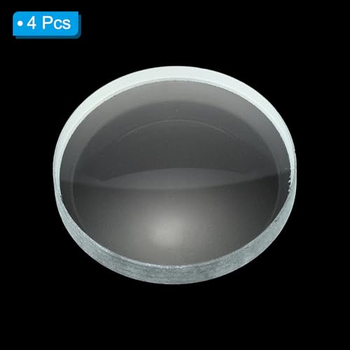 PATIKIL Concave Lens, 100mm Focal Length 40mm (1.57") Diameter Round Glass Magnifying Telescope Lens Trial Set Ground Edge for Lab Physics Class Optics, 4 Pcs - size: -100mm FL, 40mm Dia.