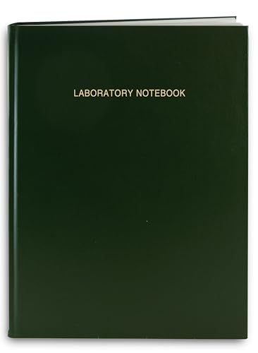 BookFactory Green Lab Notebook (0.25" Ruled), Hardbound, 96 Pages - color: Green Imitation Leather, size: 8" x 10" - 96 pg