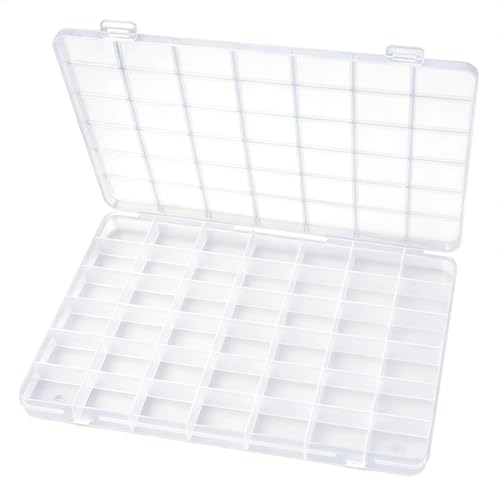 Praisebank 42 Grids Beading Storage Container Box, Perfect for Storage Beads & Small Items. (Clear / 1 Pack) - size: 42 x 1 Pack