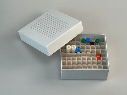 Cardboard Cryogenic Vials Storage Box Cryobox and Dividers 2ml 81well Pack of 5 - size: 2ML-81 Wells