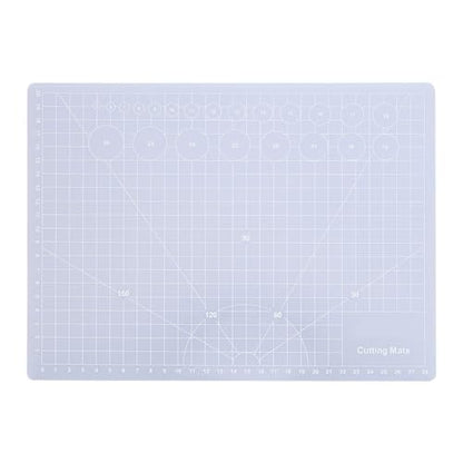 A5 Translucent Cutting Board – Self-Healing Craft Mat for Quilting, Rubber Stamp & Model Making, Non-Slip Non-Reflective Surface(M) - size: 11.8"L x 8.7"W