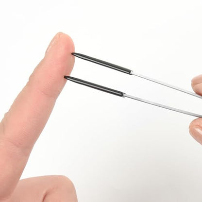 4 Pcs Tweezers with Rubber Tips Set - PVC Coated Precision Tweezers for Crafting, Jewelry, Electronics, and Lab Work