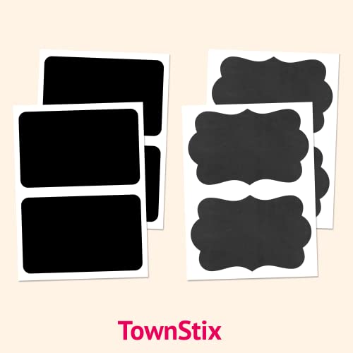 50 Pack, Large Chalkboard Labels Stickers - Rectangle, 6" x 4" - size: 50 Labels
