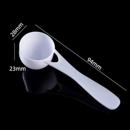 Small Scoop Measuring Spoon,Set of 10,Short Handle Spoons for Spices Jar Powder Bags Dry Goods,Home and Lab Supplies (10, 5g), White