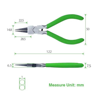 SPEEDWOX 4.5" Mini Round Nose Pliers, Thin Jaw Wire Looping for Jewelry - style: Round Nose Pliers