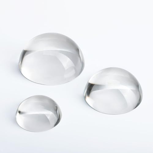 3pcs Clear Crystal Dome Magnifier Glass Paperweights for Outdoor Events - color: 3pcs