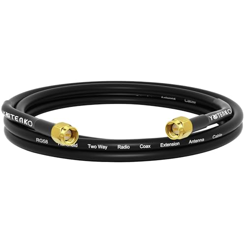 3FT SMA Male to SMA Male Extension RG58 Coaxial Cable 50 Ohm Coax - size: 3FT