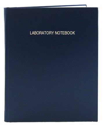 BookFactory Lab Notebook (0.25" Grid), Blue, Hardbound, 240 Pages - color: Blue, size: 8 x 10 - 240pg