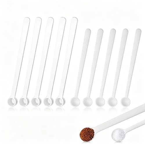 Mini Measuring Spoons 0.15ml/0.25ml, 20 Pack, Long Handle for Powders