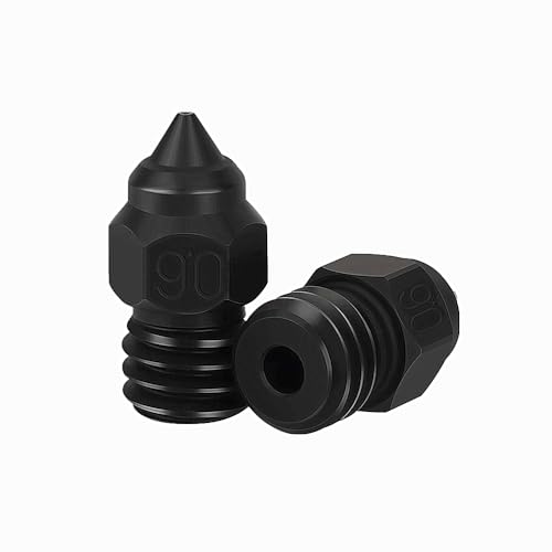 CR6 SE Hardened Steel Nozzle High Temperature Resistance M6 Thread MK8 Nozzles for CR-6 SE Ender 3 S1 /pro/v2 Ender 5 CR10 (0.6mm)¡­ - size: 0.6mm