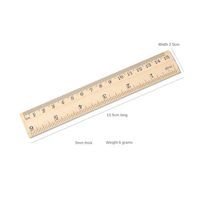 Rulers, 6, 8, 12 inch Wooden Rulers, Pack of 3