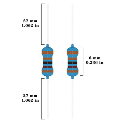 50 Values 1/4W 0 Ohm-10M Ohm ±1% Tolerance Metal Film Resistor Assorted 1/4 Watt Common Fixed Resistors Assortment Kit - style: 1/4W