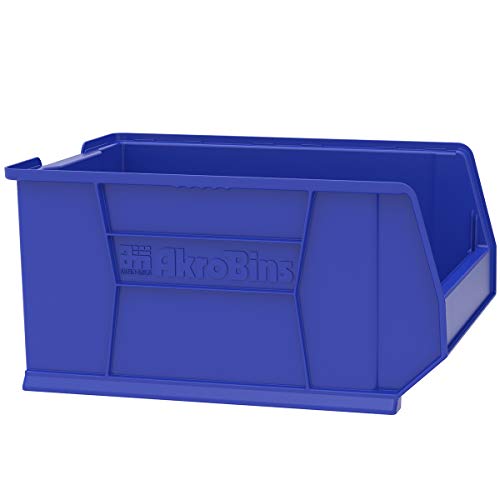Akro-Mils 30289 Super-Size AkroBins Plastic Storage Bins, Space-Saving Stackable Bins for Garage, Classroom, Warehouse Organization, 24" L x 18" W x 12" H, Blue, 1-Pack - color: Blue, (1-Pack)