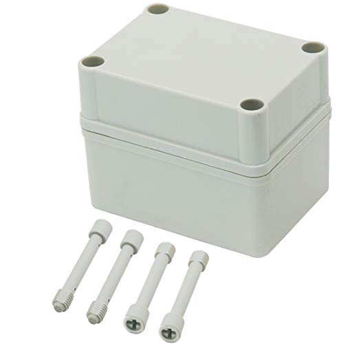 Zulkit Junction Box ABS Plastic Dustproof Waterproof IP67 Junction Boxes Universal Electrical Project Enclosure DIY Electronic Project Box Grey 4.33 x 3.15 x 3.35 inch (110 x 80 x 85 mm) - size: 4.33" x 3.15" x 3.35"