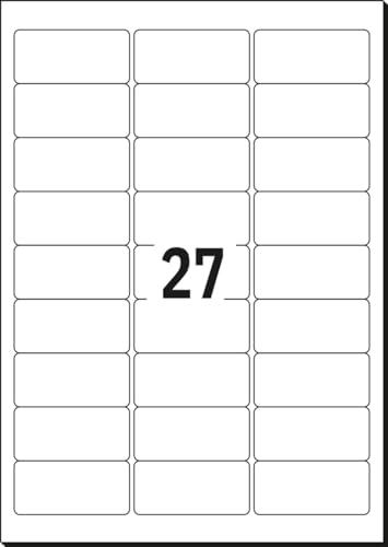 Sigel LA210 Removable Labels, 2.5 x 1.17 inches, White, 675 Labels - style: format 6,35 x 2,96 cm