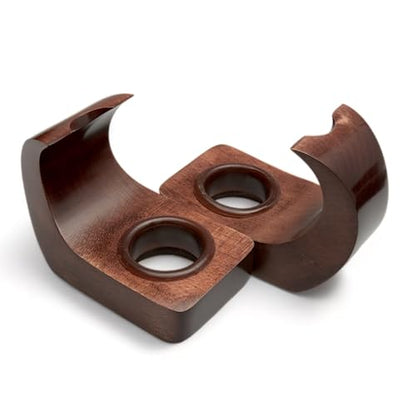 Wooden Pipe Stand Rack Holder for Single Tobacco Smoking Pipe Handmade from Pear Wood