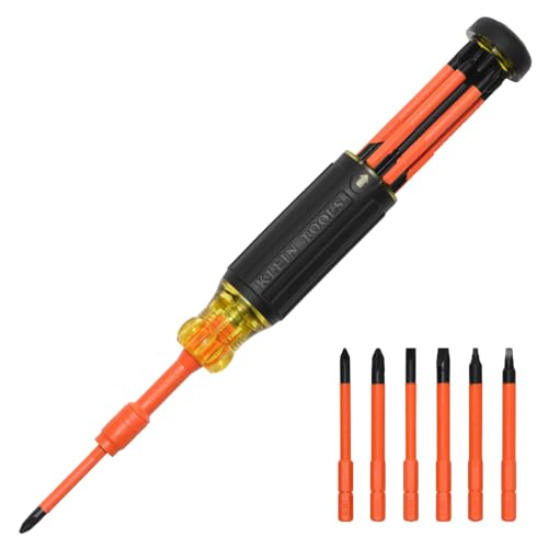 Klein Tools 32306INS 6-in-1 Insulated Multi-Bit Screwdriver - size: 6-in-1