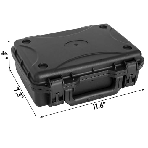 TORIBIO Hard Carrying Case with Foam,Shockproof Storage Box 10.8"x6.5"x2.7" - size: 10.8" x 6.5" x 2.7"