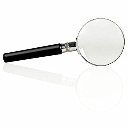 10X Handheld Magnifier Magnifying Glass Handle Low Vision Aid High Magnification for Reading, Senior, Map, Inspection, Handcraft Hobby (50MM)