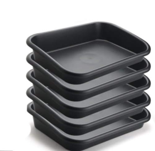 5 Pack Plant Potting Tray- Multifunctional Garden Tidy Tray, 17"x12", Black - color: Black-5pack, size: Small-17"x12"x3.15"