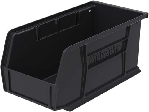 Akro-Mils 30230 AkroBins Plastic Storage Bins, 11"x5"x5", Black, 12-Pack - color: Black