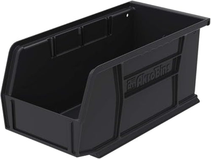 Akro-Mils 30230 AkroBins Plastic Storage Bins, 11"x5"x5", Black, 12-Pack - color: Black