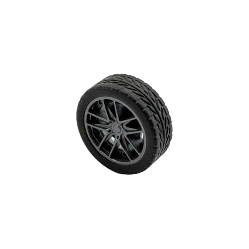 10PCS Toy Wheel Model Car Wheel with 5PCS Round Rod Shaft Axles for DIY Model Toy RC Car Truck Robot Building Project (2x30mm) - style: 2x30mm