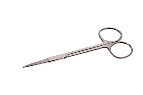 Aven 11014 Straight Scissor with Slim Blade for Cutting Fine Wire, 4-1/2" Length