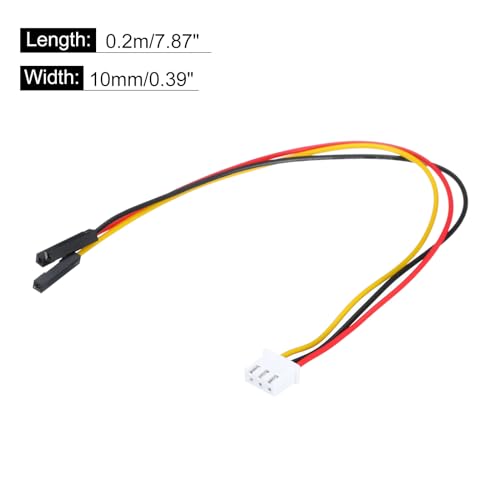 XH Female to Female 3Pin Breadboard Jumper Wire 2.54mm Pitch Ribbon Cable 20cm Long Electronics Breadboard Ribbon Cables for Breadboard Electronic Projects Pack of 5