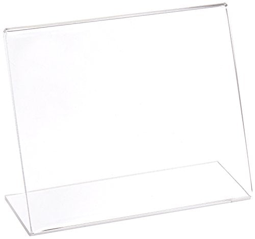 Azar Displays 112730 5" W x 4" H Horizontal L-Shaped Sign Holder-10PK, clear - size: 5 in W x 4 in Ch Horizontal