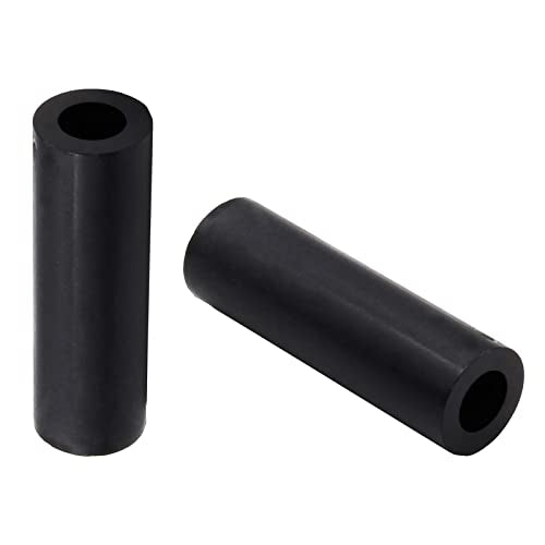 Yoohey 100Pcs M4 Rubber Spacer Black Plastic Spacers,1 Inch Nylon Rubber Wall Spacers for Electrical Screws Switch and Receptacle,7mm Outer Diameter,4.2mm Inner Diameter,Length 25mm
