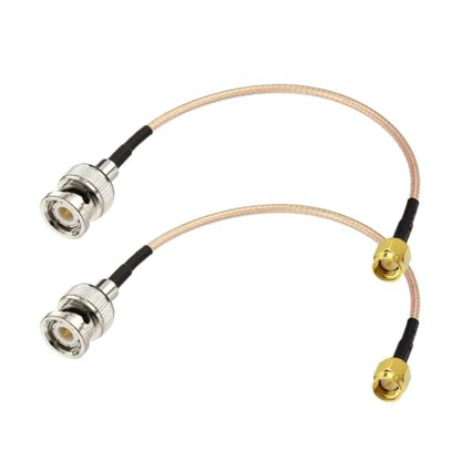 Superbat SMA to BNC Adapter 6inch 2Pcs BNC Male to SMA Male Connectors RG316 Coaxial Cable 50ohm for Scanner Antenna Handheld Ham Radio SDR Walkie Talkie Wireless LAN Devices etc. - color: sma male to bnc male straight 6inch