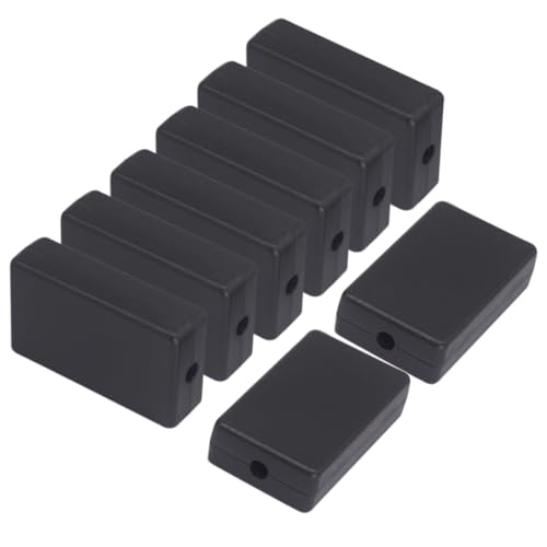 Zulkit 8Pcs Project Boxes ABS Plastic Electrical Project Case Power Junction Box Black 2.36 x 1.42 x 0.67 inch (60 x 36 x 17 mm) - color: 8 PCS, size: 2.36" x 1.42" x 0.67"