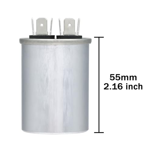 VEXUNGA 10uF 10 MFD 370VAC 440VAC 450VAC 50/60Hz CBB65B Round Run Start Capacitor for AC Unit Fan Motor Start or Pool Pump or Air Condenser Straight Cool - style: [V02] 10uF Round