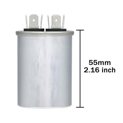 VEXUNGA 5uF 5 MFD 370VAC 440VAC 450VAC 50/60Hz CBB65B Round Run Start Capacitor for AC Unit Fan Motor Start or Pool Pump or Air Condenser Straight Cool - style: [V02] 5uF Round