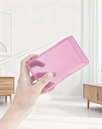 LJY 12 Pink Rectangular Plastic Boxes, 5.3 x 3.1 x 1.2 in for Card Making - color: Pink, size: 5.3 x 3.1 x 1.2 inch