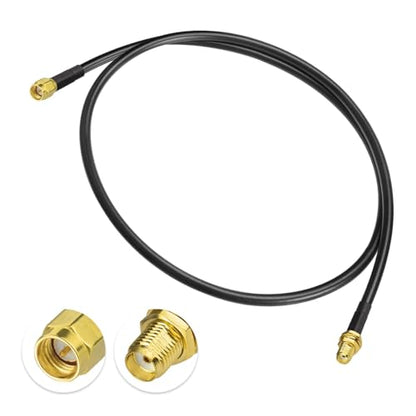 RP-SMA Male to RP-SMA Female Cable 3ft, Superbat Low Loss RG8x WiFi Antenna Extension Coax Cable for WiFi LAN Router Wireless Network Card Adapter 2-Pack - color: 3ft rpsma cable