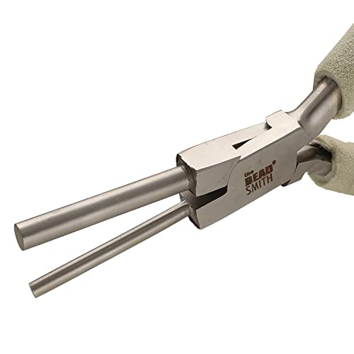 The Beadsmith Bail Making Pliers, 7 inches (178mm) in length, Creates Two Loop Sizes (3.5mm, 5.5mm), Polished Steel Head with Comfort Grip Handle - style: Bail Making