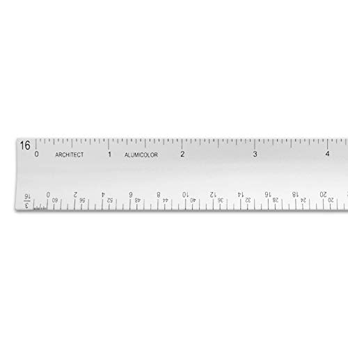 Alumicolor 6-inch Aluminum Architect Hollow Scale for School, Office, Art and Drafting, 6IN, Silver - color: Silver, size: 6IN, style: Architect
