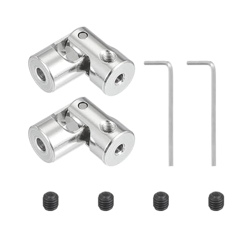 PATIKIL Rotatable Universal Steering Shaft 3mm to 2.3mm Inner Dia, 2 Pcs U Joint Shaft Coupling U Joints Coupler Connector Accessories with M3 Screws Spanner for Motor Model Robots - size: 3mm-2.3mm