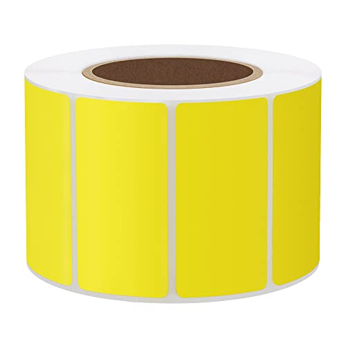 Hybsk 2x1 inch Color Direct Thermal Labels for Shipping, Barcodes, Address, Compatible with Rollo Label Printer & Zebra Desktop Printers (2"x1",Yellow) - color: 1 Roll Yellow, size: 2"x1"