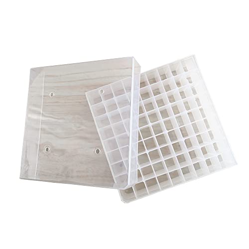 LLERRA 2 ML Cryovial Storage Box Holds 81 Cryo Tubes, Rack