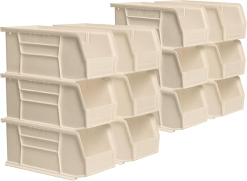 Akro-Mils 30230 AkroBins Plastic Storage Bins, 11"x5"x5", Stone, 12-Pack - color: Stone