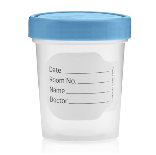 Vakly Sterile Specimen Cups 4 oz, Urine Collection Cups 100 Pack