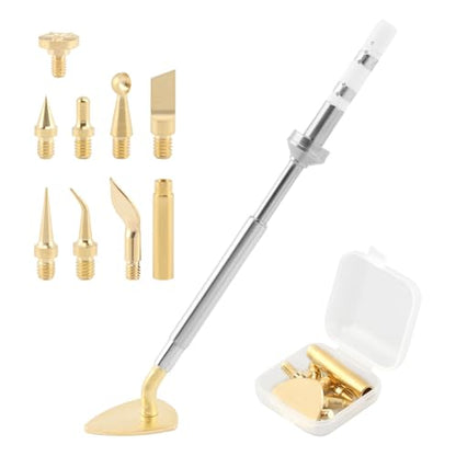 3D Printer Smoothing Finishing Tool Set, 11pcs 3D Printed Parts Repairing Modifying Deburring Trimming Tool Kit for TS100 TS101 Pine64 900M T18 Soldering Iron Heat Set Tip Adapter(Silver)